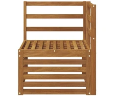 Lauko kampinė sofa Kietos akacijos mediena Natūrali
