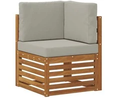 Lauko kampinė sofa Kietos akacijos mediena Natūrali