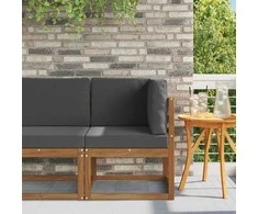 Lauko kampinė sofa Kietos akacijos mediena