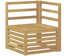 Lauko kampinė sofa Kietos akacijos mediena Balta