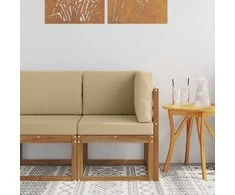 Lauko kampinė sofa Kietos akacijos mediena