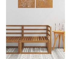 Lauko kampinė sofa Natūrali 83 x 83 x 73 cm