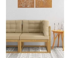 Lauko kampinė sofa Poliesteris Balta