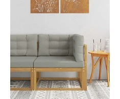 Lauko kampinė sofa Poliesteris Balta