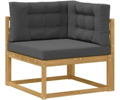 Lauko kampinė sofa Poliesteris Balta