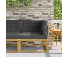Lauko kampinė sofa Poliesteris Balta