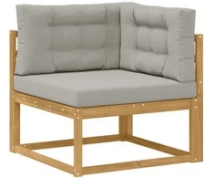 Lauko kampinė sofa Poliesteris Balta