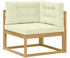 Lauko kampinė sofa Poliesteris Balta