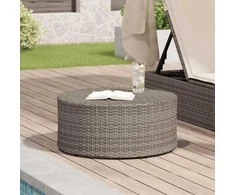 Lauko kavos stalas Pilka Ø 68 x 30 cm poliratanas