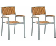 Susilankstantis krėslas 2 pcs Ruda 56 x 57 x 87 cm