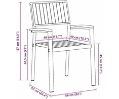 Susilankstantis krėslas 2 pcs Ruda 56 x 57 x 87 cm