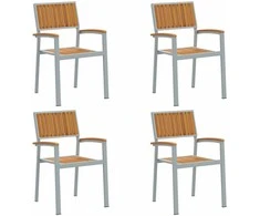 Susilankstantis krėslas 4 pcs Ruda 56 x 57 x 87 cm