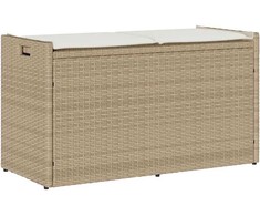 Lauko laikymo suolas su pagalvėlėmis smėlio spalvos 100 cm
