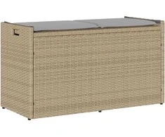 Lauko laikymo suolas su pagalvėlėmis smėlio spalvos 100 cm