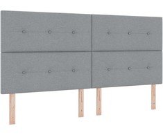 Kiemas lova su galvūgalio Šviesiai pilka 200 x 200 cm audinys
