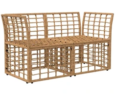 Lauko meilės sėdynė 2 pcs Natūralus ir grietinėlės baltas