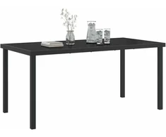 Sodo stalas Juoda 160 x 80 x 73 cm metalas