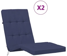 Lauko pagalvė 2 pcs Jūrinė mėlyna 180 x 55 x 7 cm Audinys