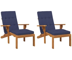 Lauko pagalvė 2 pcs Jūrinė mėlyna 180 x 55 x 7 cm Audinys