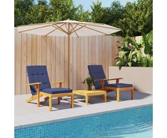 Lauko pagalvė 2 pcs Jūrinė mėlyna 180 x 55 x 7 cm Audinys