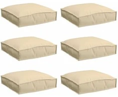 Pagalvėlė 6 pcs Smėlio 40 x 40 x 8 cm Oksfordo audinys