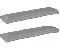 Pallet pagalvių rinkinys 2 pcs Pilka 150 x 40 x 8 cm