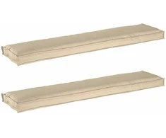 Pallet pagalvių rinkinys 2 pcs Smėlio 180 x 40 x 8 cm