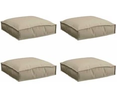 Pagalvėlė 4 pcs Taupe 40 x 40 x 8 cm Oksfordo audinys