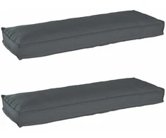 Pallet pagalvių rinkinys 2 pcs Antracitas 120 x 40 x 8 cm