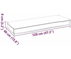 Pallet pagalvių rinkinys 2 pcs Antracitas 120 x 40 x 8 cm
