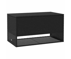 Lauko pagalvėlių dėžė, juoda, 100x55x55,5 cm, poliratanas