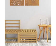 Lauko pakojis Kietos akacijos mediena Balta 59 x 59 x 37 cm