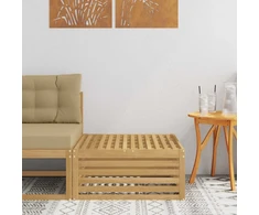 Lauko pakojis Kietos akacijos mediena Balta 79 x 79 x 37 cm