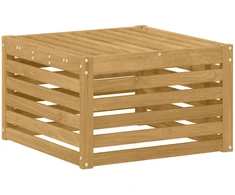 Lauko pakojis Kietos akacijos mediena Balta 59 x 59 x 37 cm
