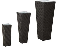 Lauko rinkinys 3 pcs Juoda Metalas