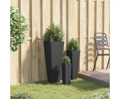 Lauko rinkinys 3 vnt. Juoda 30 x 30 x 80 cm Metalas