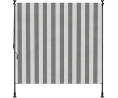 Lauko Ritininė Žaliuzė Antracito ir baltos 100 x 270 cm
