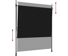Lauko Ritininė Žaliuzė Juoda 100 x 270 cm