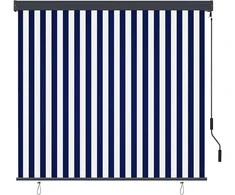 Roletas Mėlyna ir balta 180 x 250 cm Audinys ir aliuminis