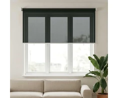 Lauko roletai 90% UV blokavimui Tamsiai žalia 400 x 140 cm HDPE