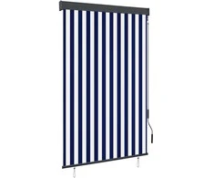 Lauko roletas, baltos ir mėlynos spalvų, 120x250cm