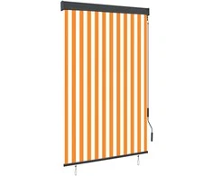 Lauko roletas, baltos ir oranžinės spalvų, 120x250cm