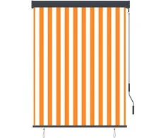 Lauko roletas, baltos ir oranžinės spalvų, 120x250cm