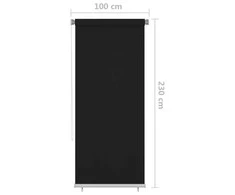 Lauko roletas, 105 (plotis) x 230 (aukštis) cm, juodos spalvos