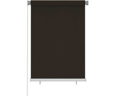 Lauko roletas, 105 (plotis) x 140 (aukštis) cm, rudos spalvos, HDPE
