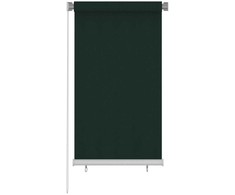 Lauko roletas, 85 (plotis) x 140 (aukštis) cm, tamsiai žalios spalvos, HDPE