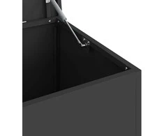 Lauko saugojimo dėžė Juoda 100 x 50,5 x 50 cm Plienas