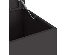 Sodo saugojimo pagalvių dėžė Galvanizuotas plienas 220 L Juoda