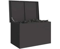Lauko saugojimo dėžė Juoda 80 x 50,5 x 50 cm Plienas