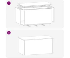Lauko saugojimo dėžė Sidabro 100 x 50,5 x 50 cm Plienas